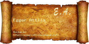 Egger Attila névjegykártya